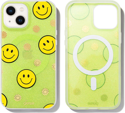 Phone Case for iPhone 16 Pro Max | Compatible with MagSafe | 10ft Drop Tested | Lemon Gingham - Colors D