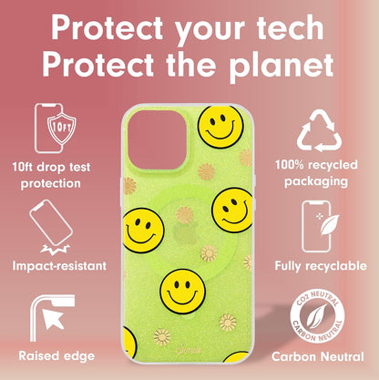 Phone Case for iPhone 16 Pro Max | Compatible with MagSafe | 10ft Drop Tested | Lemon Gingham - Colors D