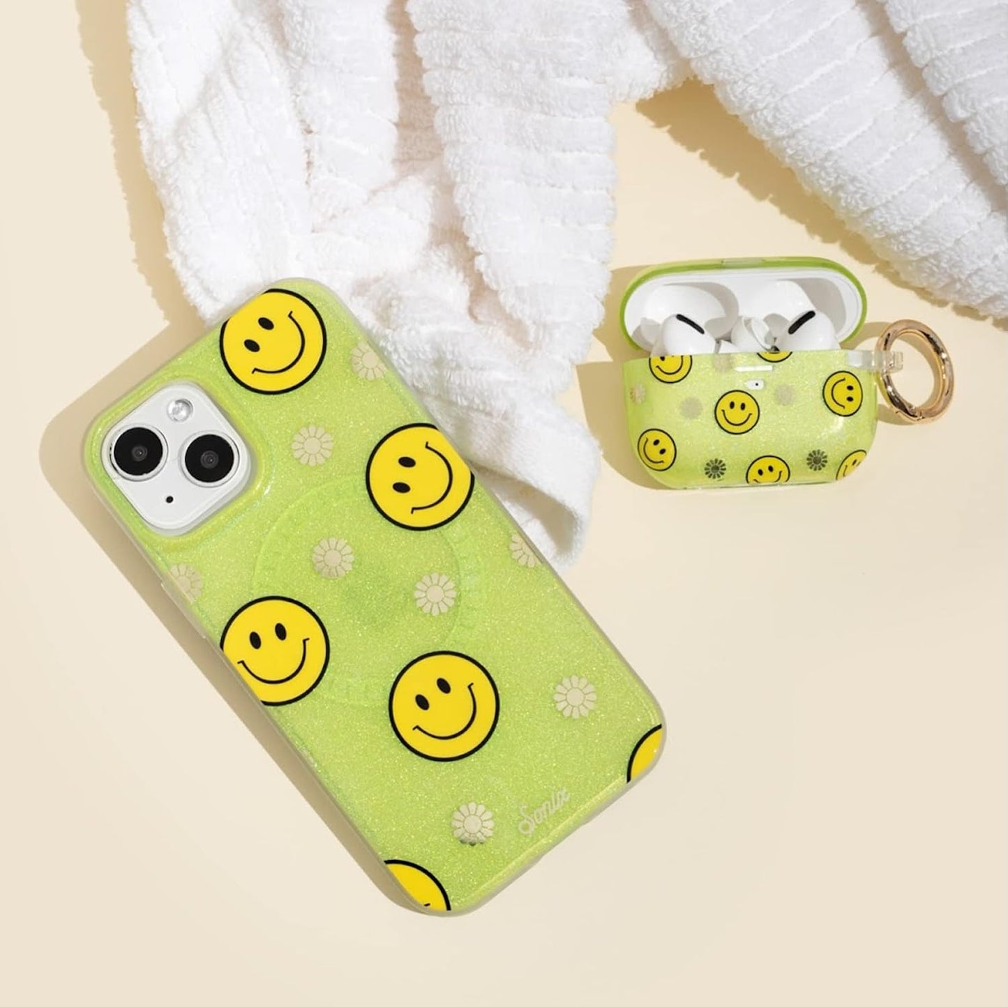 Phone Case for iPhone 16 Pro Max | Compatible with MagSafe | 10ft Drop Tested | Lemon Gingham - Colors D