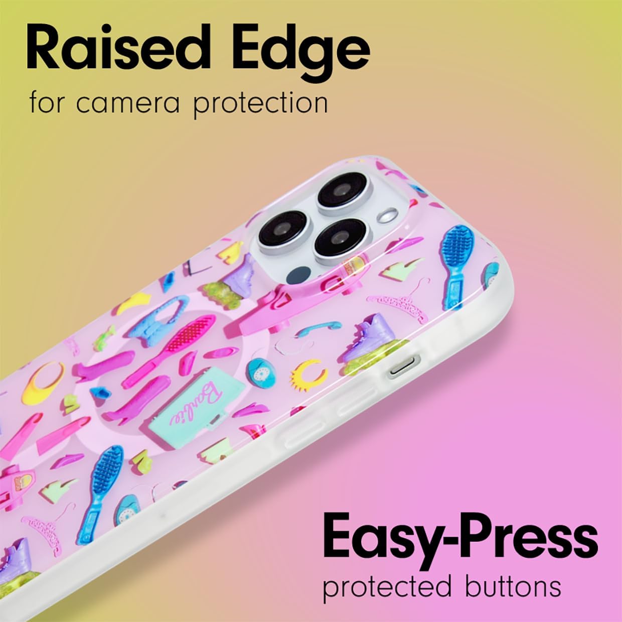 Phone Case for iPhone 16 Pro Max | Compatible with MagSafe | 10ft Drop Tested | Lemon Gingham - Colors D