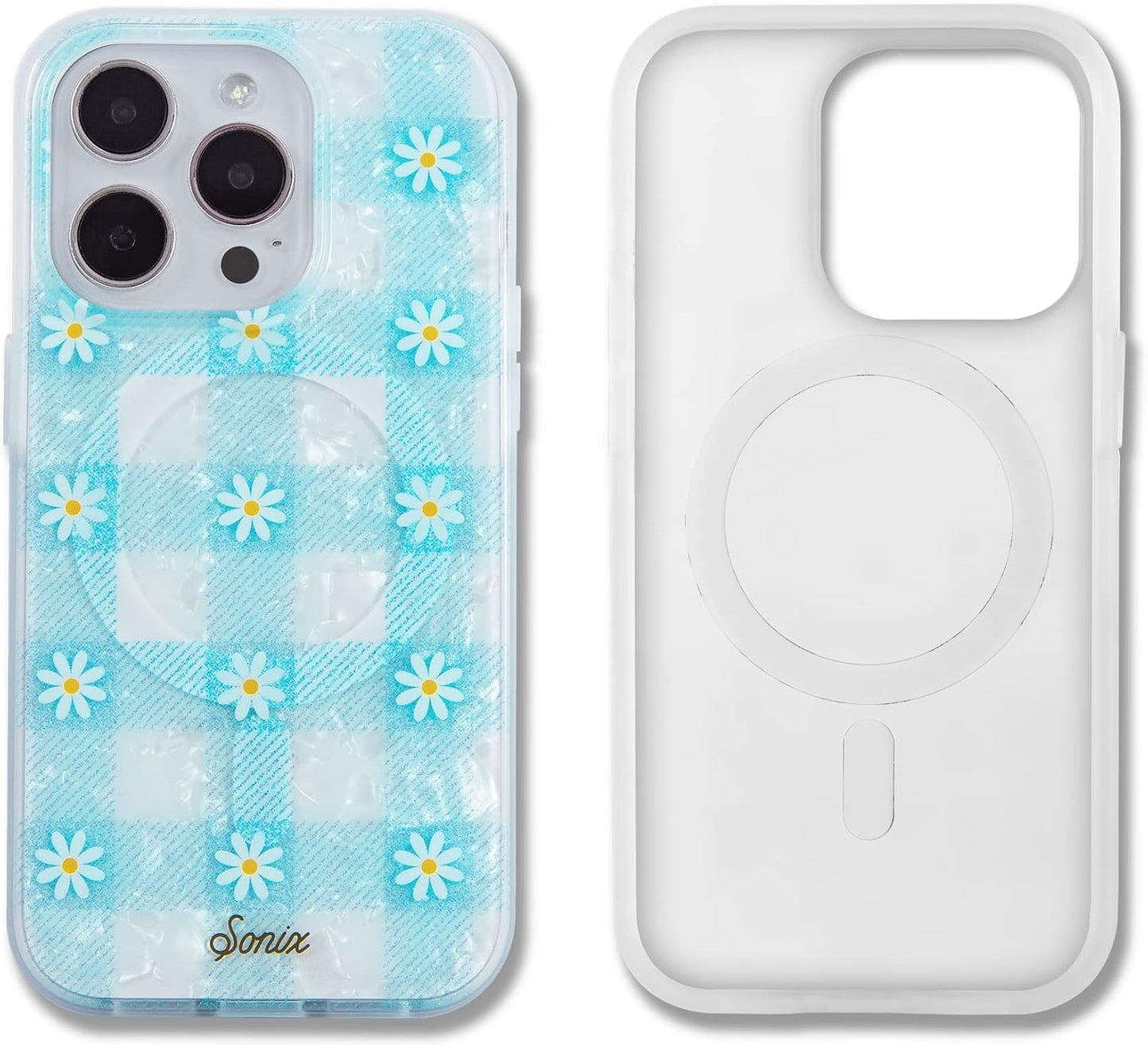 Phone Case for iPhone 16 Pro Max | Compatible with MagSafe | 10ft Drop Tested | Lemon Gingham - Colors D