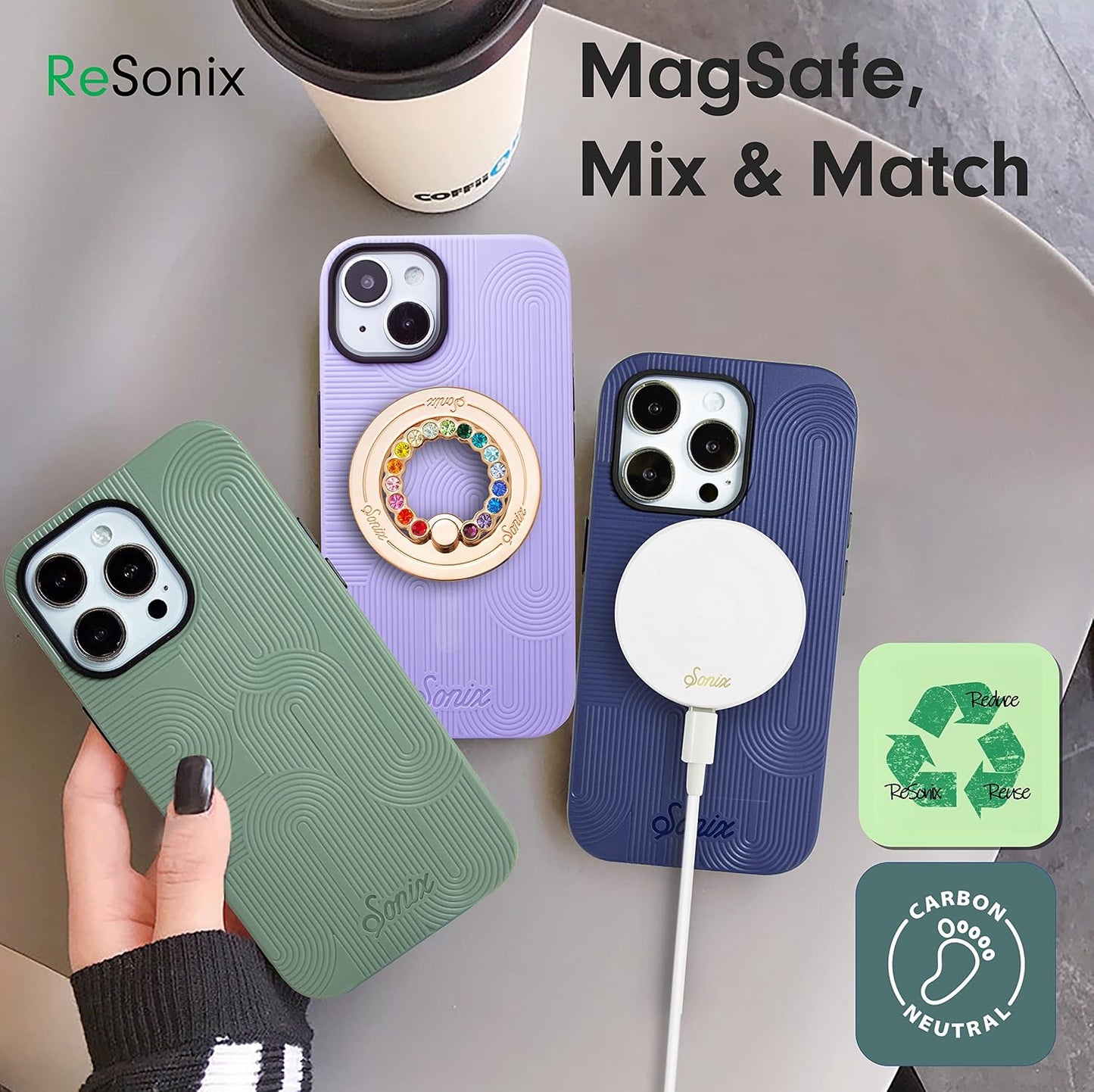 Phone Case for iPhone 16 Pro Max | Compatible with MagSafe | 10ft Drop Tested | Lemon Gingham - Colors D