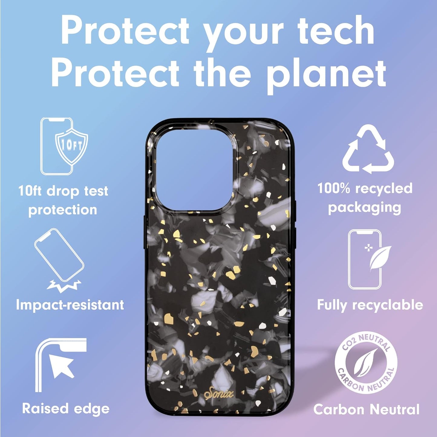 Phone Case for iPhone 16 Pro Max | Compatible with MagSafe | 10ft Drop Tested | Lemon Gingham - Colors D