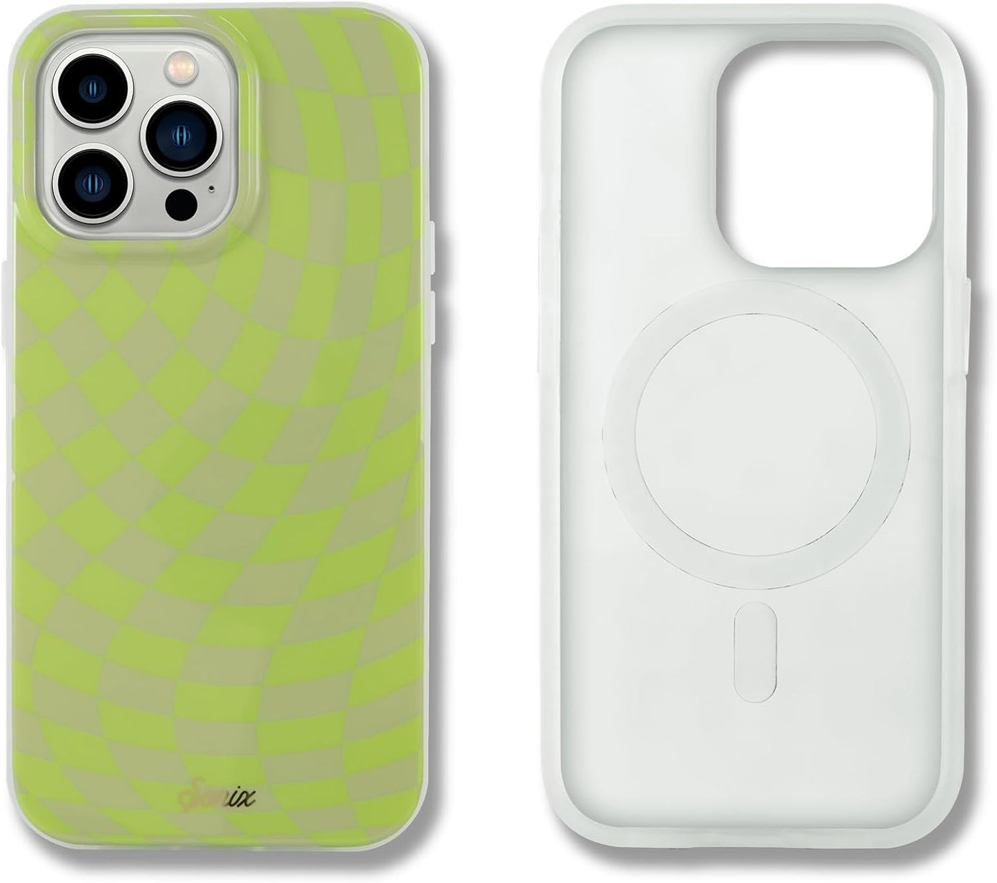 Phone Case for iPhone 16 Pro Max | Compatible with MagSafe | 10ft Drop Tested | Lemon Gingham - Colors D