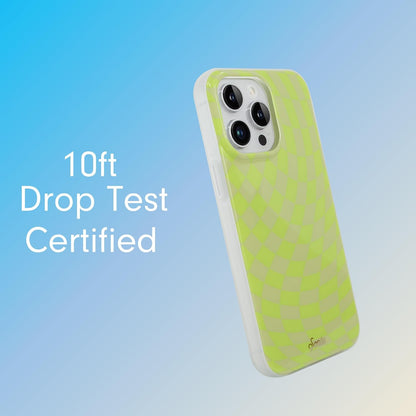 Phone Case for iPhone 16 Pro Max | Compatible with MagSafe | 10ft Drop Tested | Lemon Gingham - Colors D