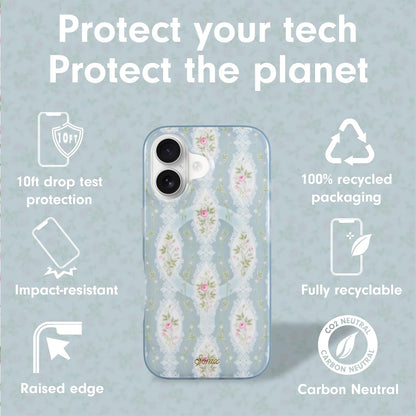 Phone Case for iPhone 16 Pro Max | Compatible with MagSafe | 10ft Drop Tested | Lemon Gingham - Colors D
