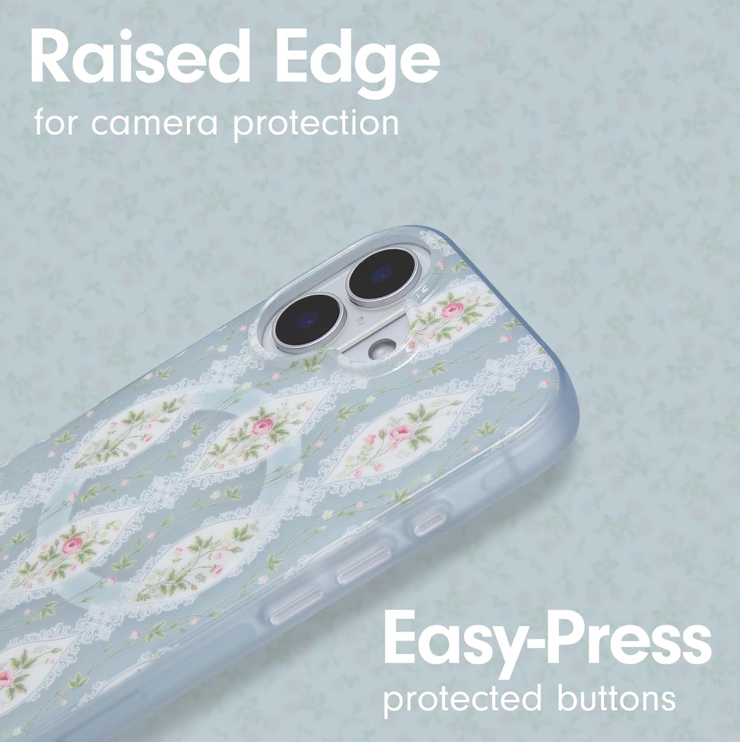 Phone Case for iPhone 16 Pro Max | Compatible with MagSafe | 10ft Drop Tested | Lemon Gingham - Colors D