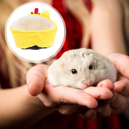 Hamster Warm Cave Cotton Nest Soft Pet Sleeping Bed Small Animal House Winter Hideout Cozy Yellow Sofa Bed for Guinea Pigs and Hamsters