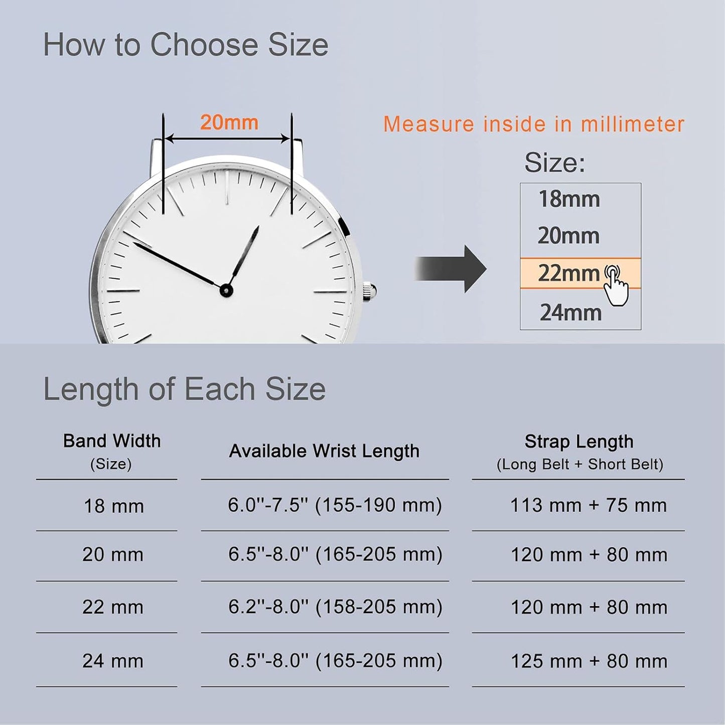 WOCCI 20mm Watch Bands - Premium Silicone Rubber Replacement Straps with Silver Buckle (Yellow)