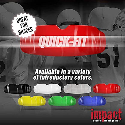 Impact Quick-Fit All Sports Mouthguard Boxing, MMA, Lacrosse, Football, Hockey, Basketball,Jiu-Jitsu, and More, Breathable Mouthguard for Adults, Yellow