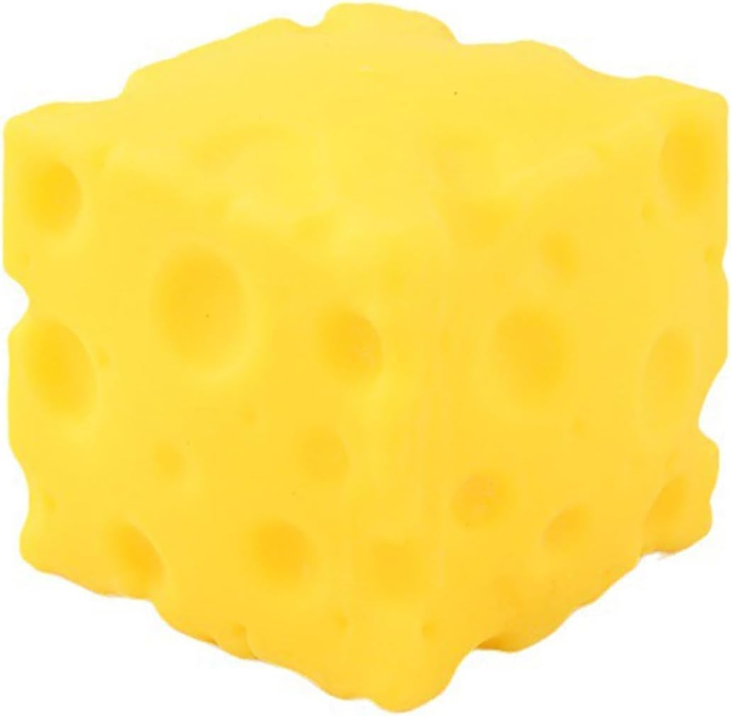 Yellow Cheese Squeeze Toy,Soft Novelty Toy, Rebounding Sensory,Help for Relax,Focus, Sensory Cheese for & Adults, Food Theme Cheese Cubes Squishy Toys,Stress Balls for Adults (﻿Yellow 1)