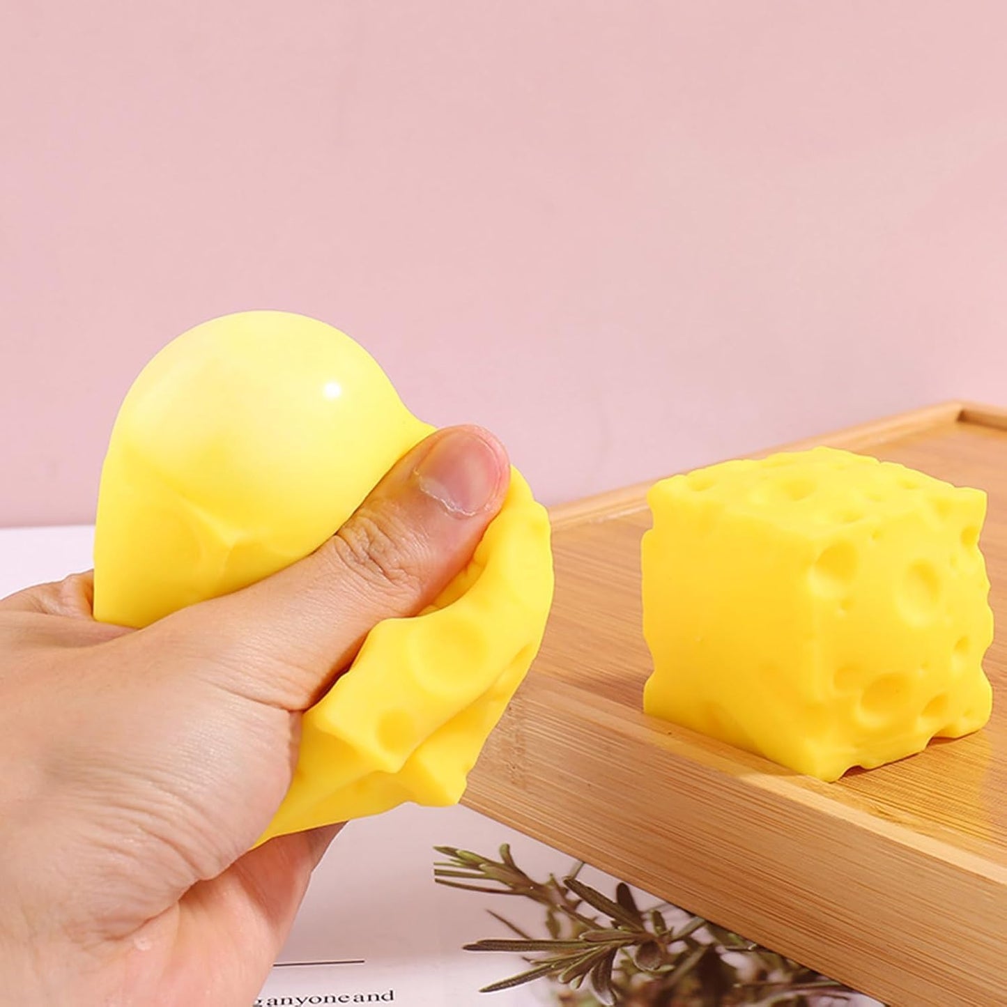 Yellow Cheese Squeeze Toy,Soft Novelty Toy, Rebounding Sensory,Help for Relax,Focus, Sensory Cheese for & Adults, Food Theme Cheese Cubes Squishy Toys,Stress Balls for Adults (﻿Yellow 1)