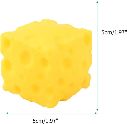 Yellow Cheese Squeeze Toy,Soft Novelty Toy, Rebounding Sensory,Help for Relax,Focus, Sensory Cheese for & Adults, Food Theme Cheese Cubes Squishy Toys,Stress Balls for Adults (﻿Yellow 1)