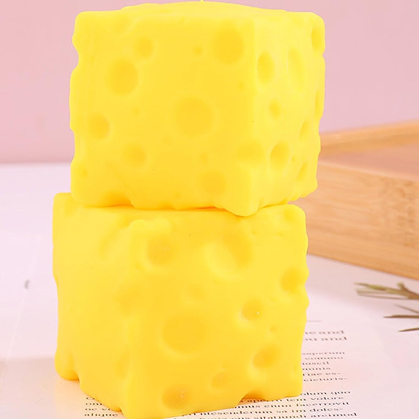Yellow Cheese Squeeze Toy,Soft Novelty Toy, Rebounding Sensory,Help for Relax,Focus, Sensory Cheese for & Adults, Food Theme Cheese Cubes Squishy Toys,Stress Balls for Adults (﻿Yellow 1)