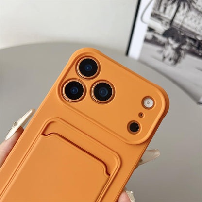 for iPhone 11 Pro Max Push Card Bag Slot Holder Wallet Phone Case Shockproof Soft Silicone Cover(for iPhone 11 Pro Max/Yellow)