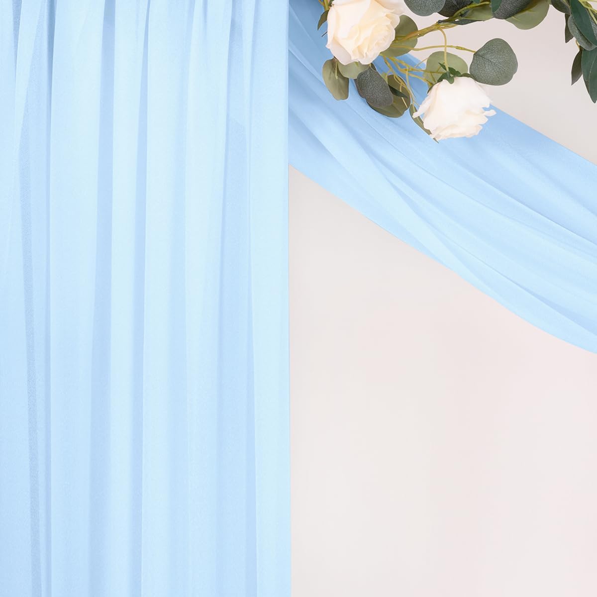 Yellow Wedding Arch Draping Fabric 1 Panel 29" x 20 FT Extra Long Gauze Drapes Sheer Backdrop Curtains 6.6 Yards Outdoor Drapery Panels for Wedding Baby Shower Party Ceiling Decoration