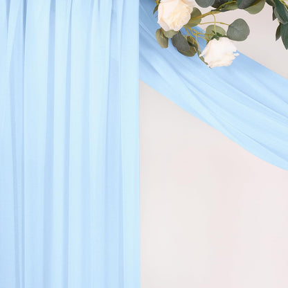 Yellow Wedding Arch Draping Fabric 1 Panel 29" x 20 FT Extra Long Gauze Drapes Sheer Backdrop Curtains 6.6 Yards Outdoor Drapery Panels for Wedding Baby Shower Party Ceiling Decoration