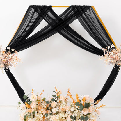 Yellow Wedding Arch Draping Fabric 1 Panel 29" x 20 FT Extra Long Gauze Drapes Sheer Backdrop Curtains 6.6 Yards Outdoor Drapery Panels for Wedding Baby Shower Party Ceiling Decoration