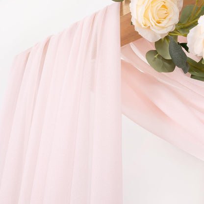 Yellow Wedding Arch Draping Fabric 1 Panel 29" x 20 FT Extra Long Gauze Drapes Sheer Backdrop Curtains 6.6 Yards Outdoor Drapery Panels for Wedding Baby Shower Party Ceiling Decoration