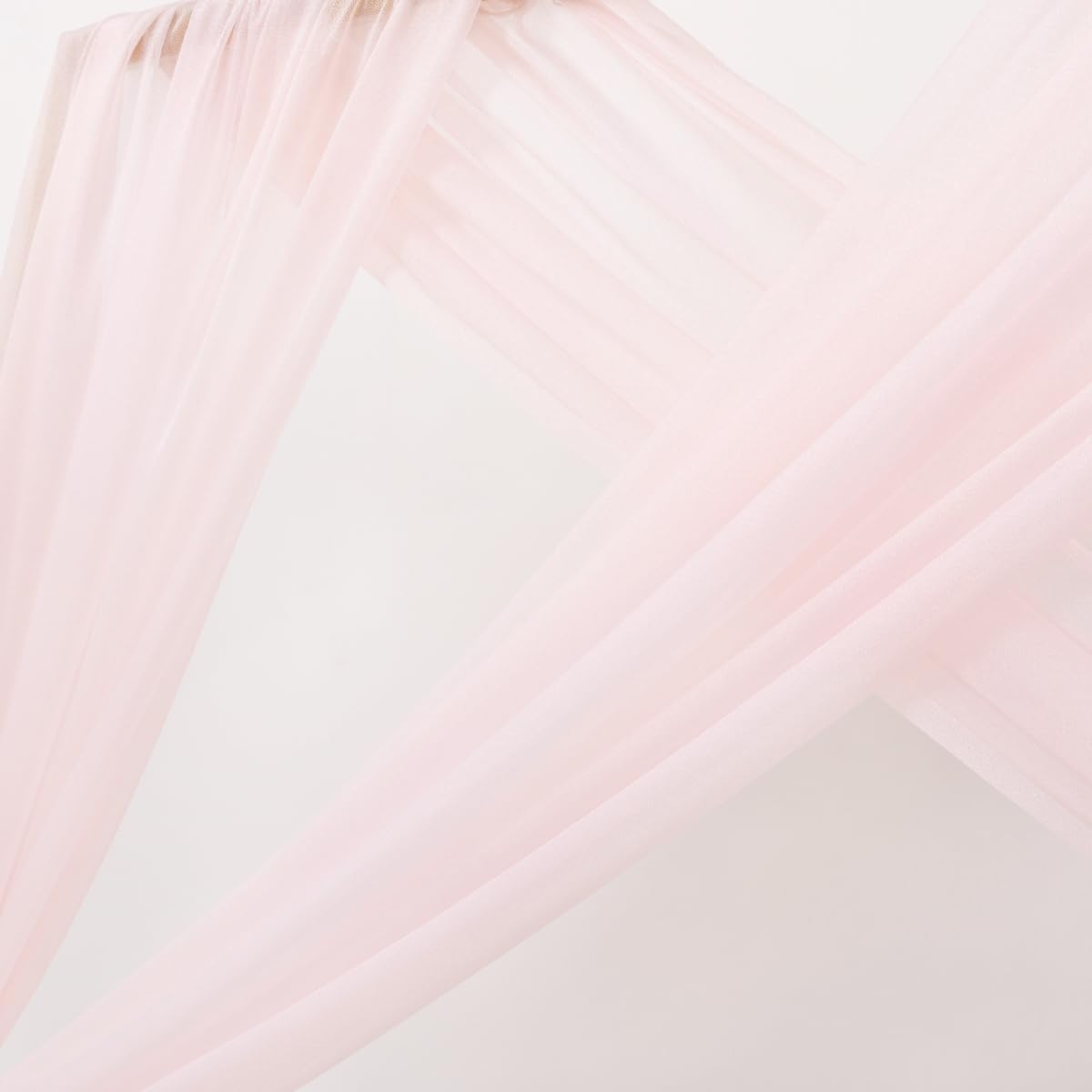 Yellow Wedding Arch Draping Fabric 1 Panel 29" x 20 FT Extra Long Gauze Drapes Sheer Backdrop Curtains 6.6 Yards Outdoor Drapery Panels for Wedding Baby Shower Party Ceiling Decoration