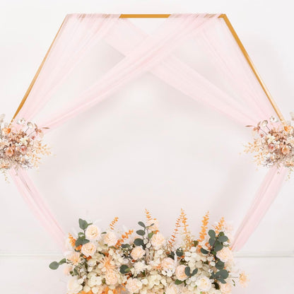 Yellow Wedding Arch Draping Fabric 1 Panel 29" x 20 FT Extra Long Gauze Drapes Sheer Backdrop Curtains 6.6 Yards Outdoor Drapery Panels for Wedding Baby Shower Party Ceiling Decoration