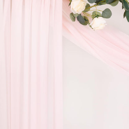 Yellow Wedding Arch Draping Fabric 1 Panel 29" x 20 FT Extra Long Gauze Drapes Sheer Backdrop Curtains 6.6 Yards Outdoor Drapery Panels for Wedding Baby Shower Party Ceiling Decoration