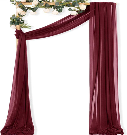 Yellow Wedding Arch Draping Fabric 1 Panel 29" x 20 FT Extra Long Gauze Drapes Sheer Backdrop Curtains 6.6 Yards Outdoor Drapery Panels for Wedding Baby Shower Party Ceiling Decoration