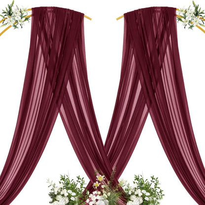 Yellow Wedding Arch Draping Fabric 1 Panel 29" x 20 FT Extra Long Gauze Drapes Sheer Backdrop Curtains 6.6 Yards Outdoor Drapery Panels for Wedding Baby Shower Party Ceiling Decoration