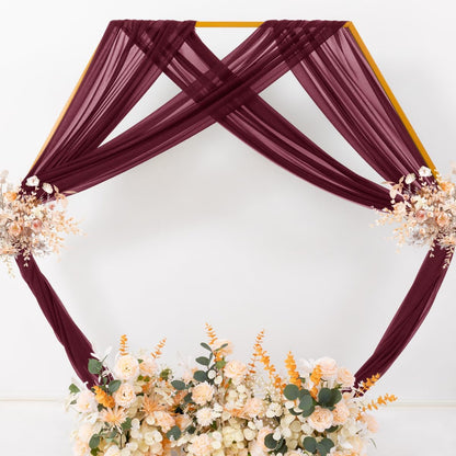 Yellow Wedding Arch Draping Fabric 1 Panel 29" x 20 FT Extra Long Gauze Drapes Sheer Backdrop Curtains 6.6 Yards Outdoor Drapery Panels for Wedding Baby Shower Party Ceiling Decoration