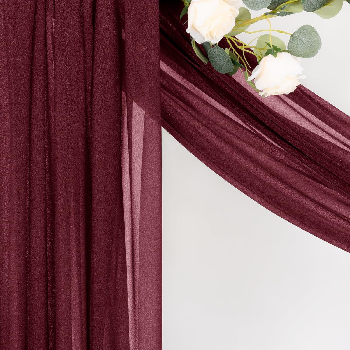 Yellow Wedding Arch Draping Fabric 1 Panel 29" x 20 FT Extra Long Gauze Drapes Sheer Backdrop Curtains 6.6 Yards Outdoor Drapery Panels for Wedding Baby Shower Party Ceiling Decoration