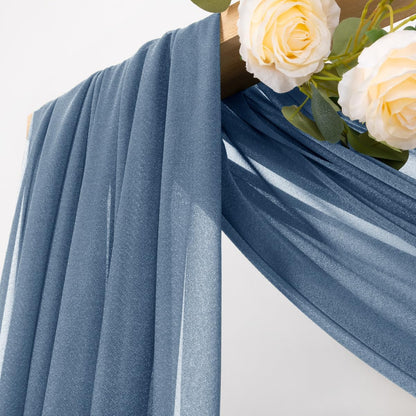 Yellow Wedding Arch Draping Fabric 1 Panel 29" x 20 FT Extra Long Gauze Drapes Sheer Backdrop Curtains 6.6 Yards Outdoor Drapery Panels for Wedding Baby Shower Party Ceiling Decoration