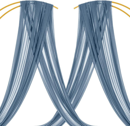 Yellow Wedding Arch Draping Fabric 1 Panel 29" x 20 FT Extra Long Gauze Drapes Sheer Backdrop Curtains 6.6 Yards Outdoor Drapery Panels for Wedding Baby Shower Party Ceiling Decoration