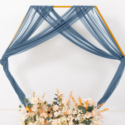Yellow Wedding Arch Draping Fabric 1 Panel 29" x 20 FT Extra Long Gauze Drapes Sheer Backdrop Curtains 6.6 Yards Outdoor Drapery Panels for Wedding Baby Shower Party Ceiling Decoration