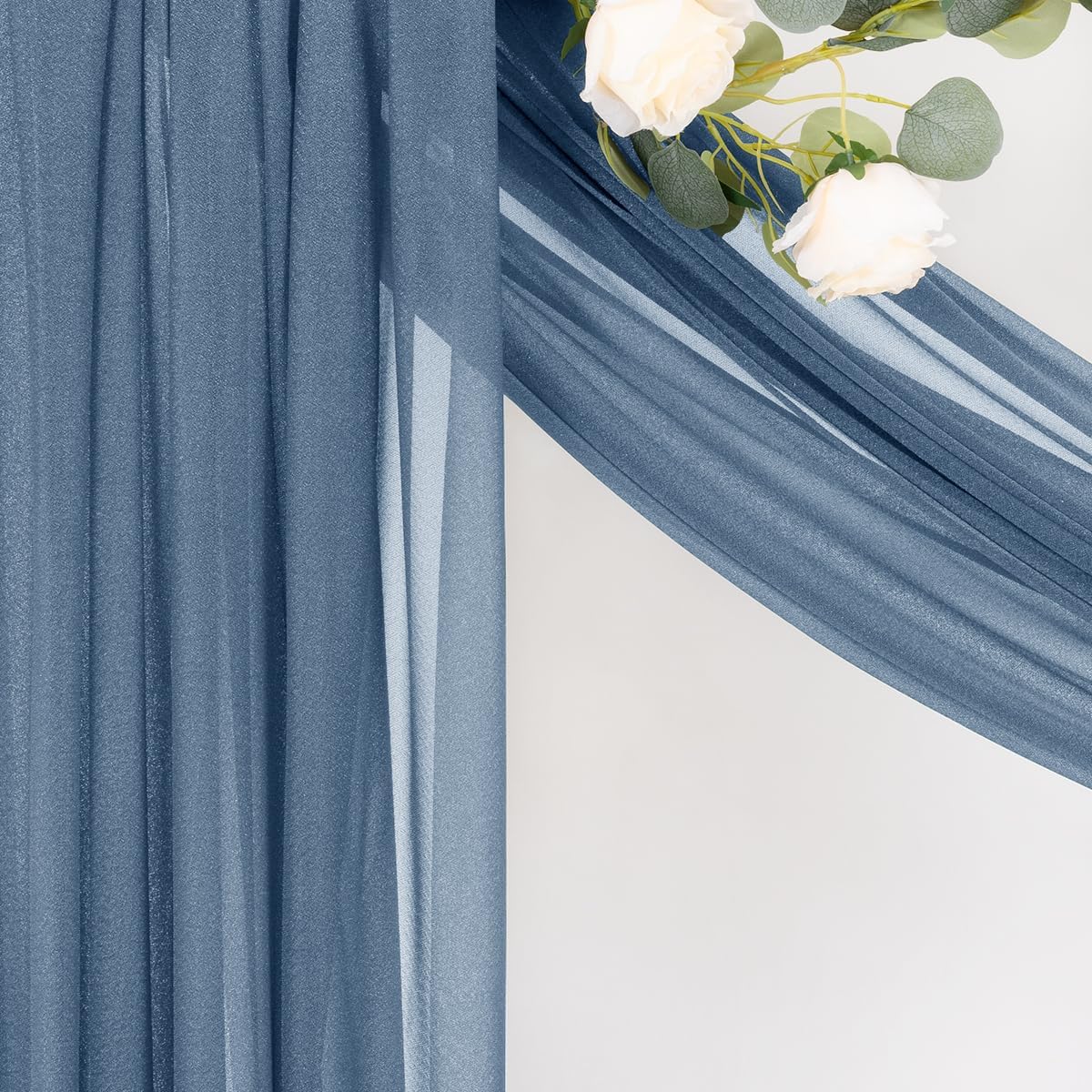 Yellow Wedding Arch Draping Fabric 1 Panel 29" x 20 FT Extra Long Gauze Drapes Sheer Backdrop Curtains 6.6 Yards Outdoor Drapery Panels for Wedding Baby Shower Party Ceiling Decoration