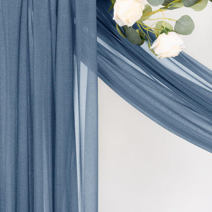 Yellow Wedding Arch Draping Fabric 1 Panel 29" x 20 FT Extra Long Gauze Drapes Sheer Backdrop Curtains 6.6 Yards Outdoor Drapery Panels for Wedding Baby Shower Party Ceiling Decoration