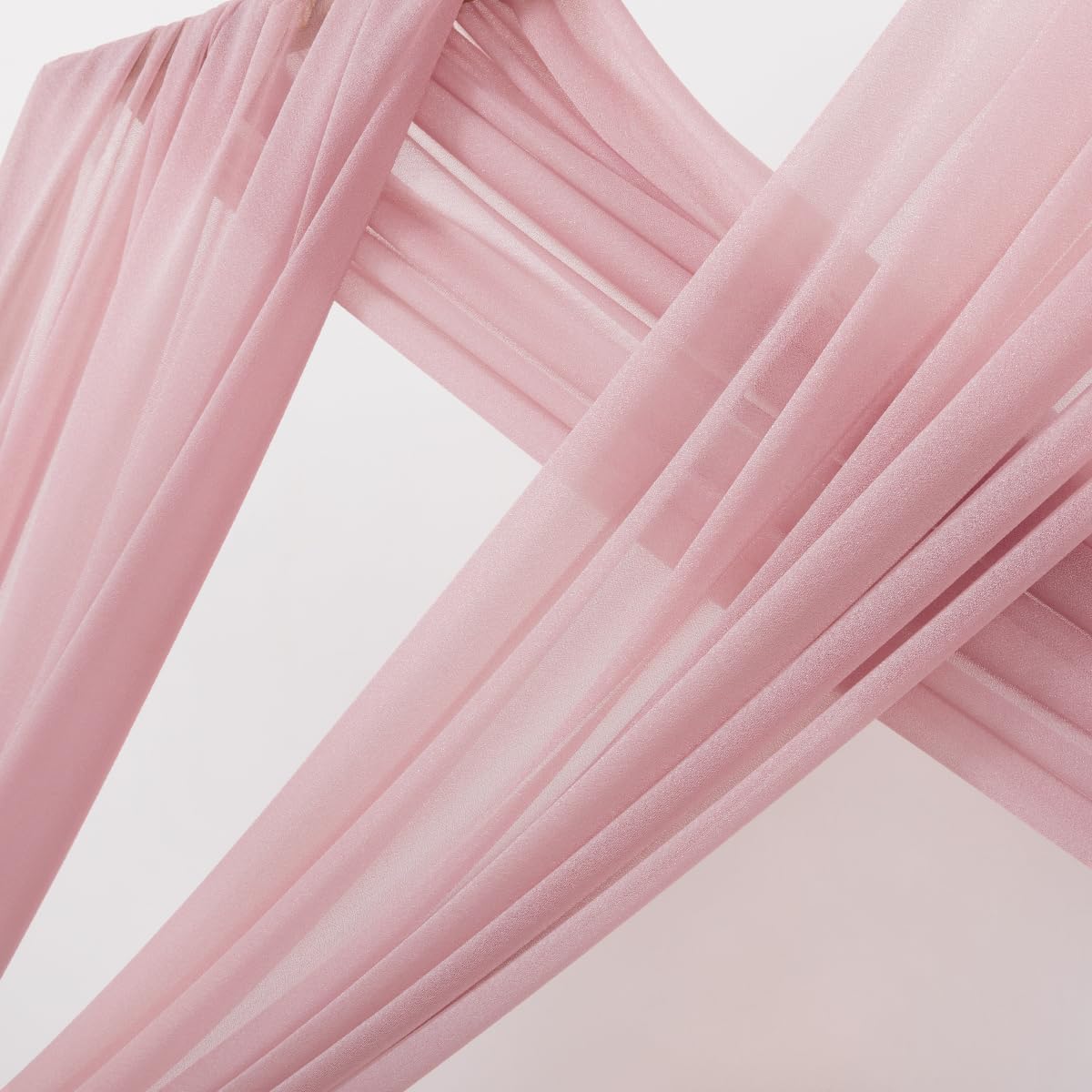 Yellow Wedding Arch Draping Fabric 1 Panel 29" x 20 FT Extra Long Gauze Drapes Sheer Backdrop Curtains 6.6 Yards Outdoor Drapery Panels for Wedding Baby Shower Party Ceiling Decoration