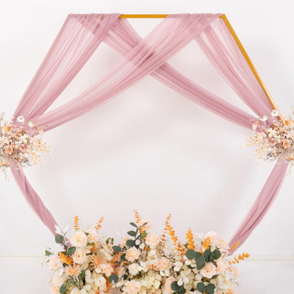 Yellow Wedding Arch Draping Fabric 1 Panel 29" x 20 FT Extra Long Gauze Drapes Sheer Backdrop Curtains 6.6 Yards Outdoor Drapery Panels for Wedding Baby Shower Party Ceiling Decoration