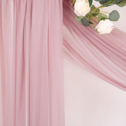 Yellow Wedding Arch Draping Fabric 1 Panel 29" x 20 FT Extra Long Gauze Drapes Sheer Backdrop Curtains 6.6 Yards Outdoor Drapery Panels for Wedding Baby Shower Party Ceiling Decoration