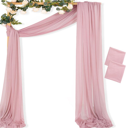 Yellow Wedding Arch Draping Fabric 1 Panel 29" x 20 FT Extra Long Gauze Drapes Sheer Backdrop Curtains 6.6 Yards Outdoor Drapery Panels for Wedding Baby Shower Party Ceiling Decoration