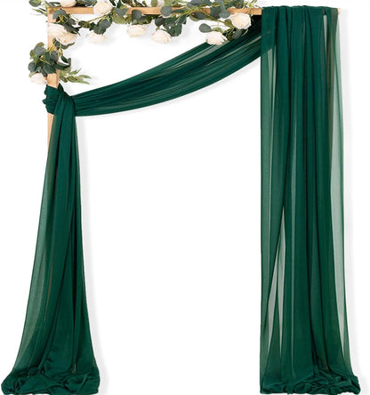 Yellow Wedding Arch Draping Fabric 1 Panel 29" x 20 FT Extra Long Gauze Drapes Sheer Backdrop Curtains 6.6 Yards Outdoor Drapery Panels for Wedding Baby Shower Party Ceiling Decoration