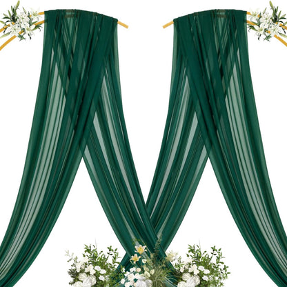 Yellow Wedding Arch Draping Fabric 1 Panel 29" x 20 FT Extra Long Gauze Drapes Sheer Backdrop Curtains 6.6 Yards Outdoor Drapery Panels for Wedding Baby Shower Party Ceiling Decoration