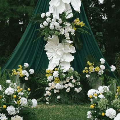 Yellow Wedding Arch Draping Fabric 1 Panel 29" x 20 FT Extra Long Gauze Drapes Sheer Backdrop Curtains 6.6 Yards Outdoor Drapery Panels for Wedding Baby Shower Party Ceiling Decoration