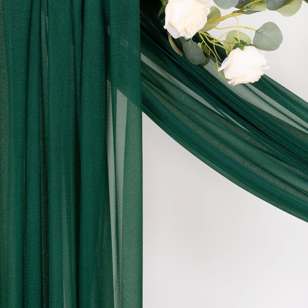 Yellow Wedding Arch Draping Fabric 1 Panel 29" x 20 FT Extra Long Gauze Drapes Sheer Backdrop Curtains 6.6 Yards Outdoor Drapery Panels for Wedding Baby Shower Party Ceiling Decoration