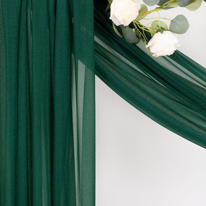 Yellow Wedding Arch Draping Fabric 1 Panel 29" x 20 FT Extra Long Gauze Drapes Sheer Backdrop Curtains 6.6 Yards Outdoor Drapery Panels for Wedding Baby Shower Party Ceiling Decoration