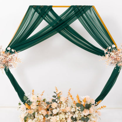 Yellow Wedding Arch Draping Fabric 1 Panel 29" x 20 FT Extra Long Gauze Drapes Sheer Backdrop Curtains 6.6 Yards Outdoor Drapery Panels for Wedding Baby Shower Party Ceiling Decoration