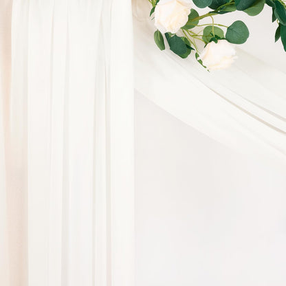 Yellow Wedding Arch Draping Fabric 1 Panel 29" x 20 FT Extra Long Gauze Drapes Sheer Backdrop Curtains 6.6 Yards Outdoor Drapery Panels for Wedding Baby Shower Party Ceiling Decoration