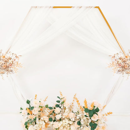 Yellow Wedding Arch Draping Fabric 1 Panel 29" x 20 FT Extra Long Gauze Drapes Sheer Backdrop Curtains 6.6 Yards Outdoor Drapery Panels for Wedding Baby Shower Party Ceiling Decoration