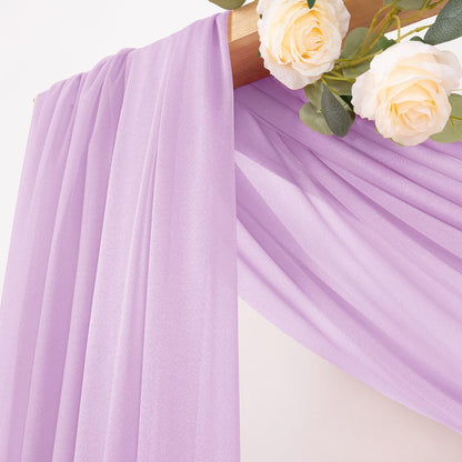 Yellow Wedding Arch Draping Fabric 1 Panel 29" x 20 FT Extra Long Gauze Drapes Sheer Backdrop Curtains 6.6 Yards Outdoor Drapery Panels for Wedding Baby Shower Party Ceiling Decoration