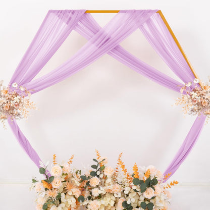 Yellow Wedding Arch Draping Fabric 1 Panel 29" x 20 FT Extra Long Gauze Drapes Sheer Backdrop Curtains 6.6 Yards Outdoor Drapery Panels for Wedding Baby Shower Party Ceiling Decoration
