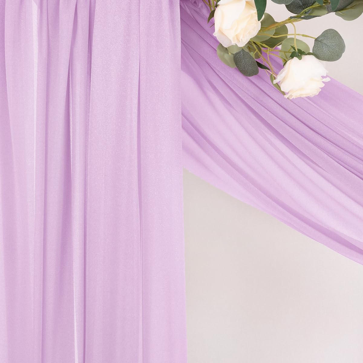 Yellow Wedding Arch Draping Fabric 1 Panel 29" x 20 FT Extra Long Gauze Drapes Sheer Backdrop Curtains 6.6 Yards Outdoor Drapery Panels for Wedding Baby Shower Party Ceiling Decoration